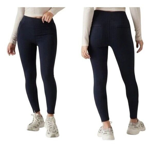 Athleta Womens S‎ Delancey Skyline Tight Zipper Ankles in Navy - Picture 1 of 15